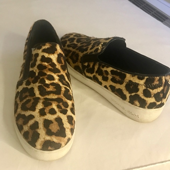 michael kors keaton slip on leopard